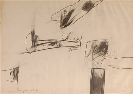 ROMAGNONI BEPI Milano (Mi) 1930 Senza titolo 1960 Matita su carta 50,00x70,00...