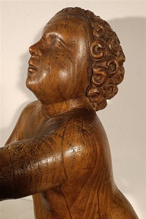ANONIMO Anonimo (An) Angelo scultura dell'800 in legno 60,00x35,00x60,00