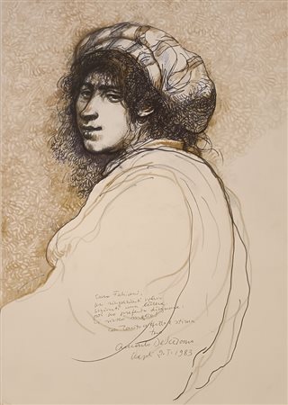 DE STEFANO ARMANDO Napoli (Na) 1926 Figura 1983 Mista su cartoncino...