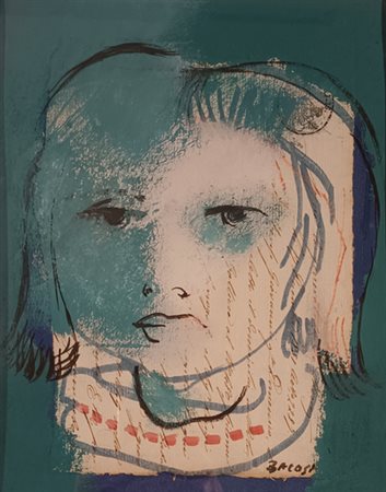 BACOSI MANLIO Perugia (Pg) 1921 Volto 1982 Collage su cartone 27,00x21,00...