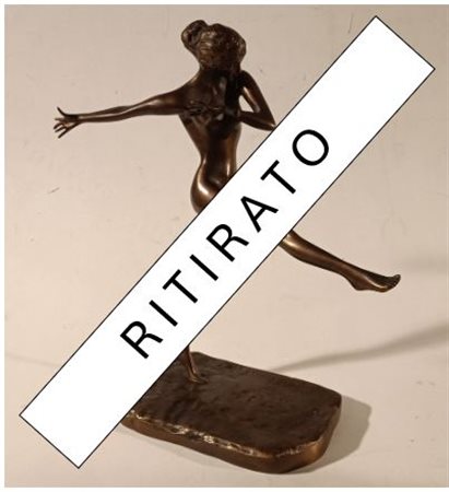 TROUBETZKOY PAUL Intra (Vb) 1866 Danzatrice Bronzo patinato 34,00x33,00x12,00...