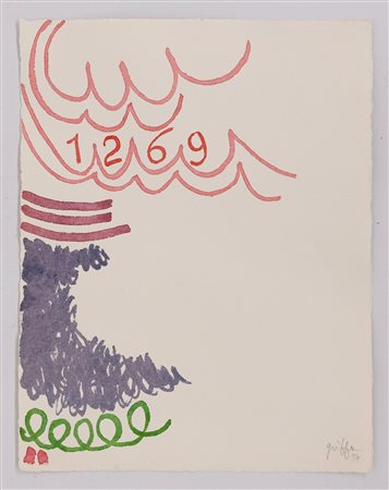 GIORGIO GRIFFA Tre linee con arabesco 1269, 1994