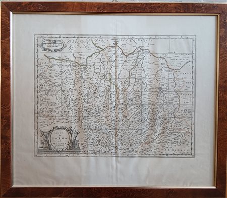 PIERRE MORTIER (1661-1711) CARTA DEL DUCATO DI PARMA E PIACENZA - ACQUAFORTE...