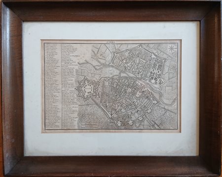 ANTICA PIANTA DELLA CITTA' DI PARMA - ACQUAFORTE CM.25X37 CIRCA - DESCRIZIONE...