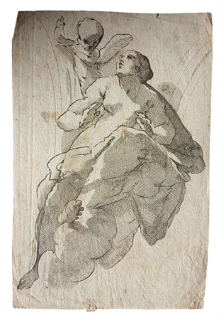 ANTICO STUDIO DI FIGURE - INCHIOSTRO SU CARTA CM.26X17,2 - SENZA CORNICE -...