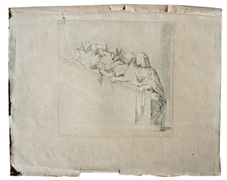 FIGURE FEMMINILI - ACQUAFORTE FOGLIO CM.27X33 - FIRMATA- DIFETTI AI BORDI...