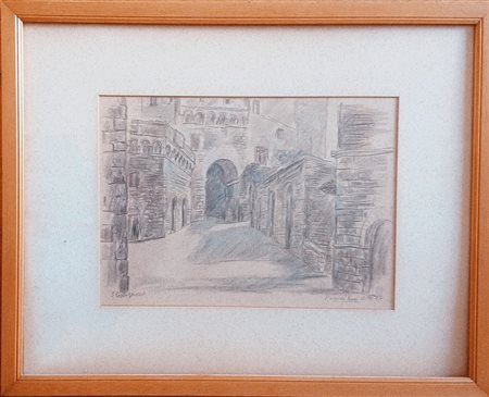 MARIO VELLANI MARCHI (1895-1979) - S.GIMIGNANO 1967 - PASTELLI SU CARTA...