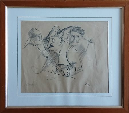 GIUSEPPE NOVELLO (1897-1988) (Attr.) - L'ALPINO - MATITA SU CARTA CM.20X25...