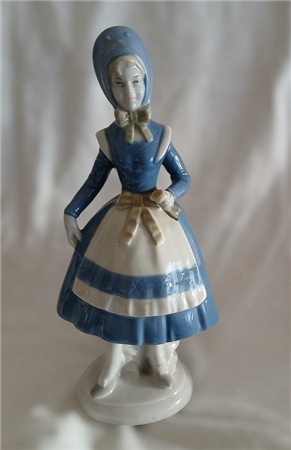 MANIFATTURA SAMSØ - DAMINA IN PORCELLANA POLICROMA H.CM.17 - MARCHIO IMPRESSO...