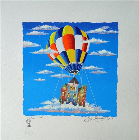 MELONISKI (1943) SENZA TITOLO - RETOUCHE' MATERICO SU CARTA CM.35X35 FIRMATO...