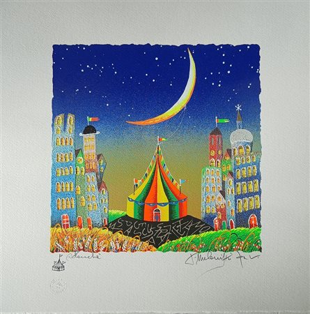 MELONISKI (1943) SENZA TITOLO - RETOUCHE' MATERICO SU CARTA CM.35X35 FIRMATO...