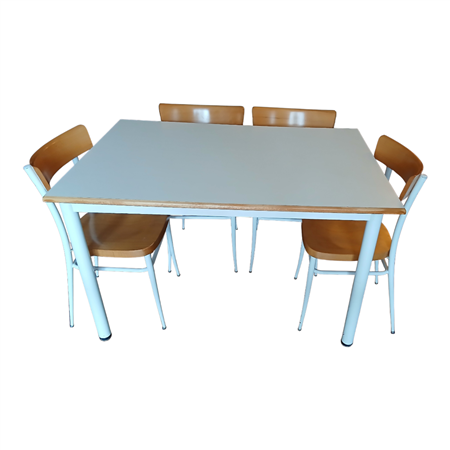 TAVOLO ALLUNGABILE IN LEGNO, LAMINATO E METALLO, MANIFATTURA MODERNA...