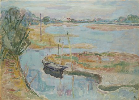 Mario Vellani Marchi (Modena 1895 - Milano 1979) - "Sandolo abbandonato....