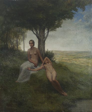 Noel Quintavalle (Ferrara 1893 - Alassio 1977) - "Nudi femminili in un...