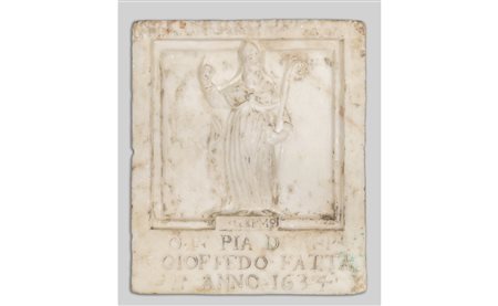 San Gerolamo, placca in marmo statuario scolpito, 