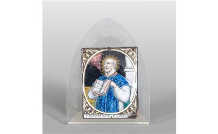 Sant'Ignazio di Loiola, placca in smalto di 