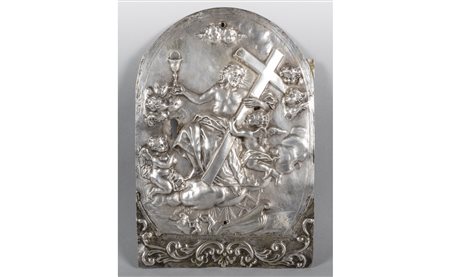 Porta di tabernacolo in argento finemente 