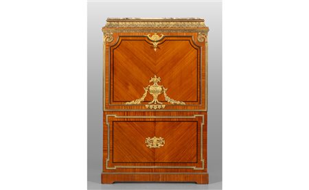 Secretaire Napoleone III in legno di rosa 