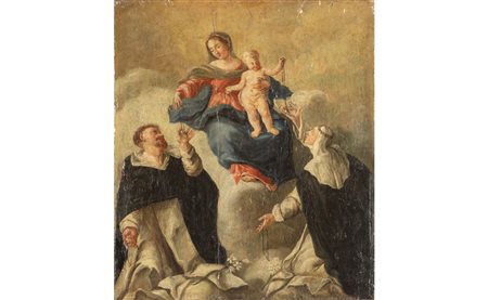 Scuola italiana sec.XVIII "Madonna con Bambino, 