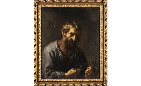 Scuola lombarda sec.XVII "Ritratto di filosofo" 