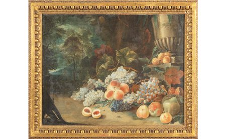 Scuola napoletana sec.XVIII "Natura in posa con 