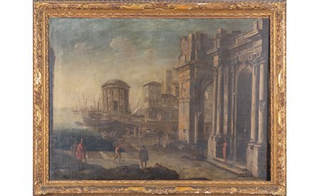 Scuola veneta sec.XVIII "Architettura animata da 