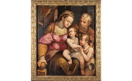 Scuola emiliana sec.XVI "Sacra Famiglia con San 