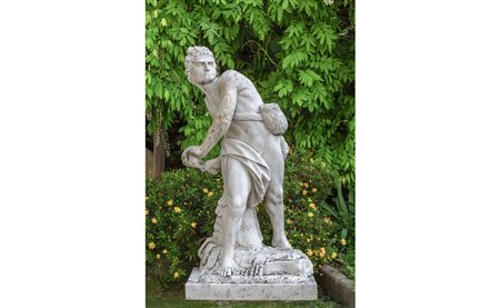 Davide nell'atto di scagliare la fionda, grande 