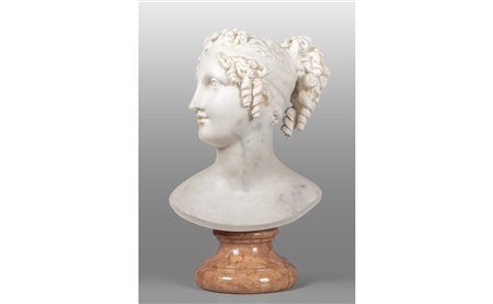 Venere, busto in marmo, sec.XIX<br>h.cm.54