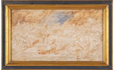 Scena di ballo<br>bozzetto, sec.XIX, cornice in 