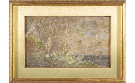 POMPEO MARIANI (1857-1927) <br>Ulivi nel 