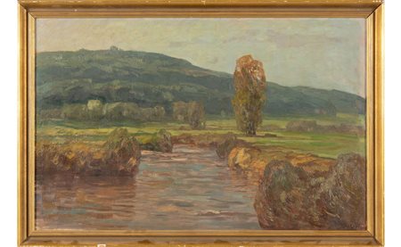 Scuola tedesca sec.XX<br>Paesaggio con 