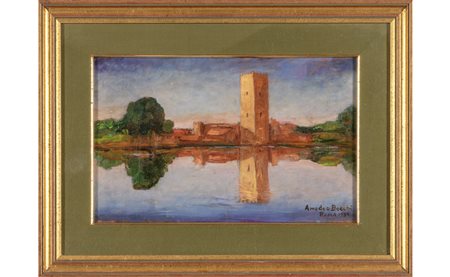AMEDEO BOCCHI (1883-1976) <br>Paesaggio<br>olio 