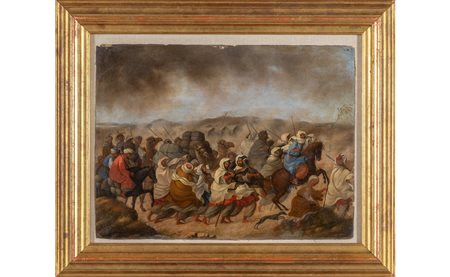 Carovana araba<br>olio, sec.XIX<br>cm. 56x44