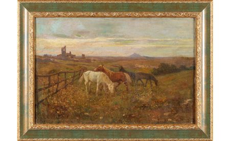 ENRICO COLEMAN (1846-1911) <br>Cavalli al 