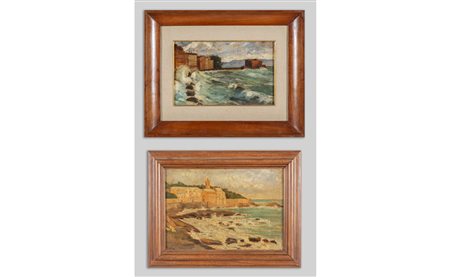 Vedute liguri<br>due acquarelli, uno su 