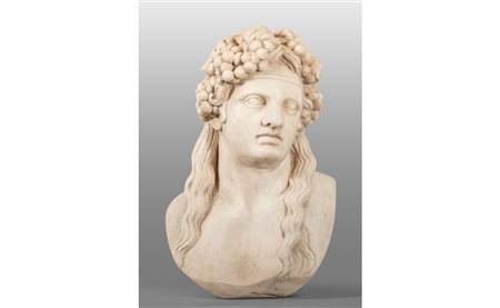 Bacco<br>busto in marmo<br>h.cm.65