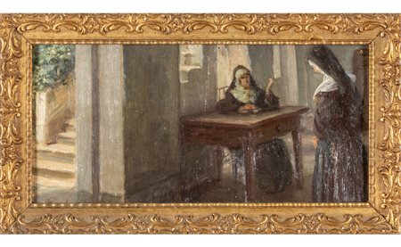 Suorine in un interno<br>olio su 