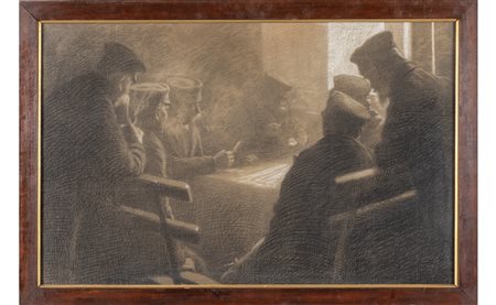 ANGELO MORBELLI (1853-1919) <br>Una partita 