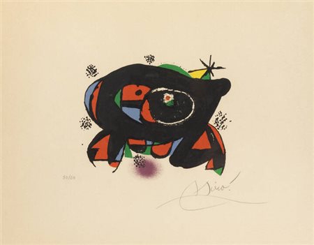 JOAN MIRO'<BR>Barcellona (Spagna) 1893 - 1983 Palma (Spagna)<BR>"Grenouille (Rana)" 1981