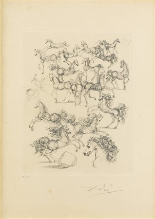 SALVADOR DALI'<BR>Figueres (Spagna) 1904 - 1989<BR>"Senza titolo"