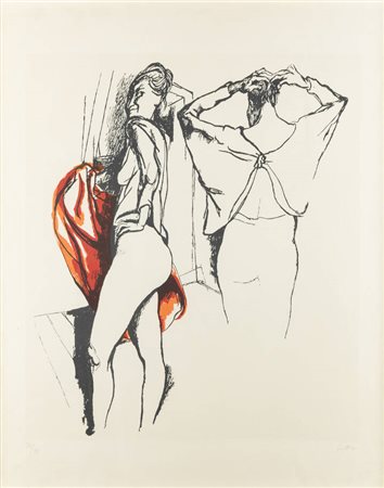 RENATO GUTTUSO<BR>Bagheria (PA) 1911 - 1987 Roma<BR>"Senza titolo"