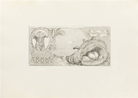 ITALO CREMONA<BR>Cozzo Lomellina (PV) 1905 - 1979 Torino<BR>"Biglietto da 50000", 1969