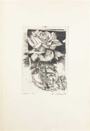 MARIO CALANDRI<BR>Torino 1914 - 1993<BR>"Rosa" 1976