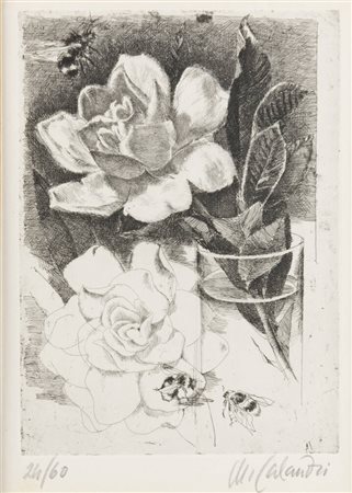 MARIO CALANDRI<BR>Torino 1914 - 1993<BR>"Fiori"