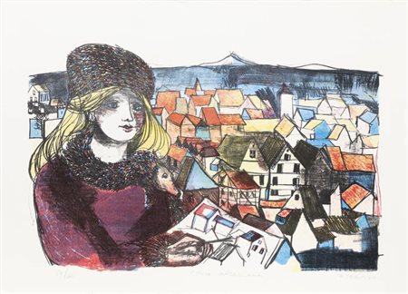 FRANCESCO TABUSSO<BR>Sesto San Giovanni (MI) 1930 - 2012 Torino<BR>"Pittrice alsaziana"