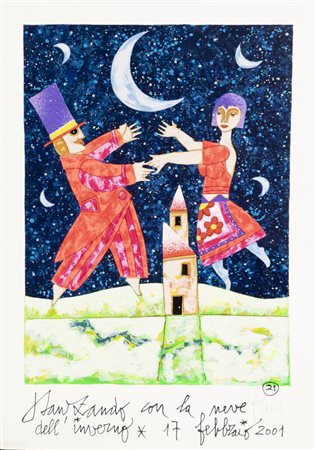 ANTONIO MUSANTE<BR>Genova 1950<BR>"Danzando con la neve dell'inverno" 17 febbraio 2001