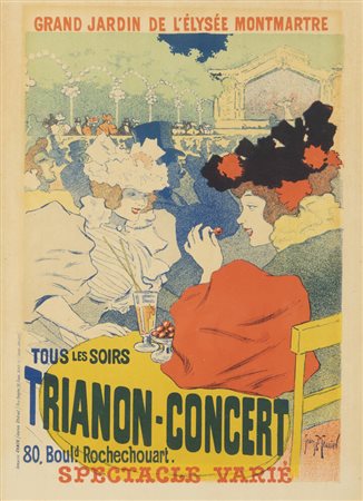 GEORGE MEUNIER<BR>1869 Parigi (Francia)-1943 Bois-d'Arcy (Francia)<BR>"Trianon Concert - Les Maître de l'Affliche"
