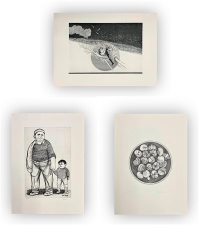 AUTORI VARI (GIANNINI, PASETTO, MUTTI) - Lotto unico di 3 acqueforti