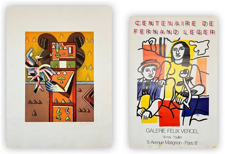 AUTORI VARI (IBRAHIM KODRA E FERNAND LÉGER) - Lotto unico di 2 opere